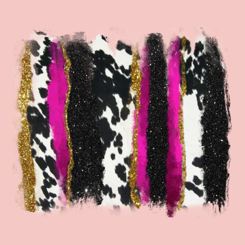 Cow , Yellow And Pink Glitter Brushstrokes Urban Heavy Tee by AdoDesignShop | Teevron