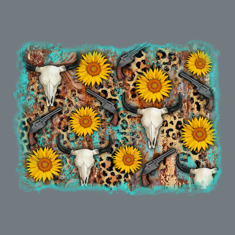 Cow Skull Sunflower Background Heavyweight Sweatshirt by AdoDesignShop | Teevron