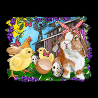 Easter Farm Chicks And Bunny Ladies Tee | Teevron