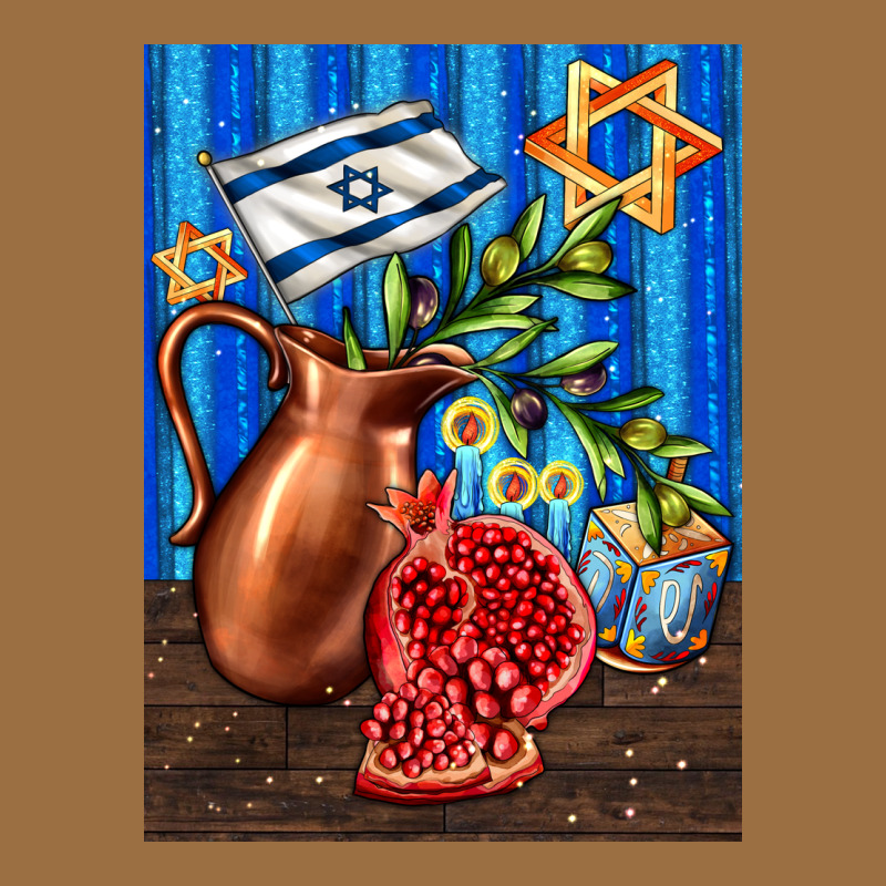 Hanukkah Table With Oil Pitcher Vintage Tee by AdoDesignShop | Teevron