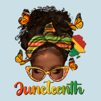 Afro Messy Bun Juneteenth Ladies Tee | Teevron