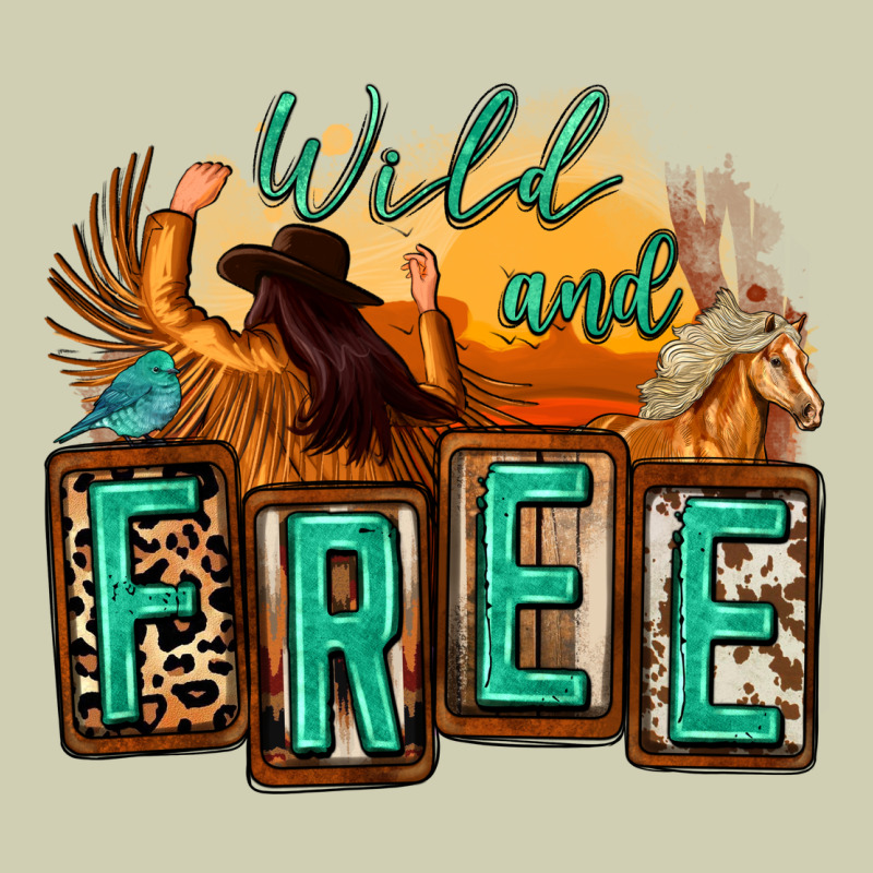 Wild And Free Cowgirl Horse Desert Heavy Core Tee by Zillion Design Studio | Teevron