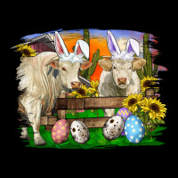 Easter Farm Cows Bunny Ears And Eggs Ladies Tee | Teevron