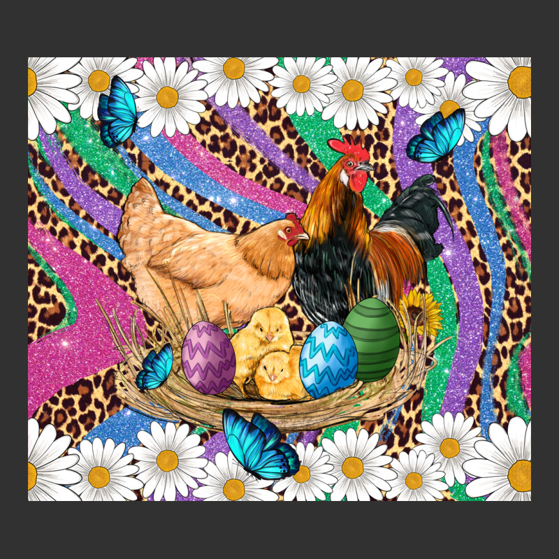 Easter Farm Chicken Chick Rooster Daisys Butterfly Sunflower Eggs Glit Urban Heavy Tee by Artiststas | Teevron