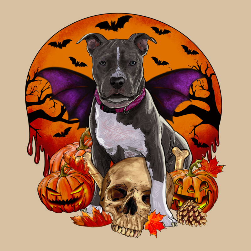 Halloween Pitbull Dog Heavyweight Hoodie by RanaPortraitStore | Teevron