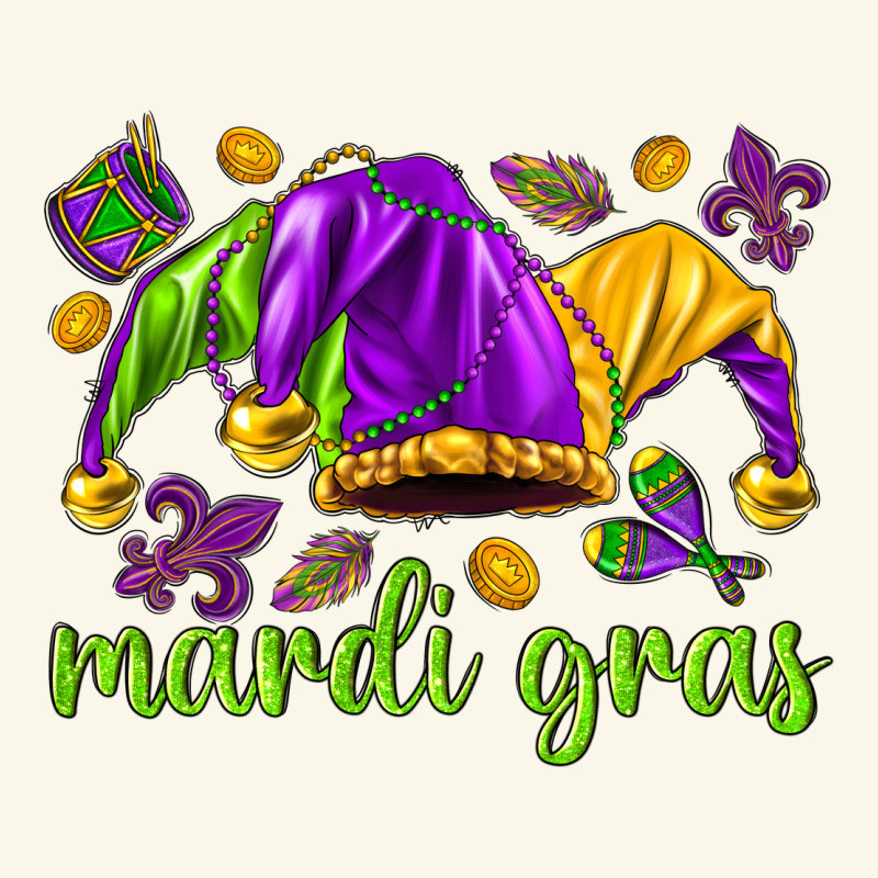 Mardi Gras With Jester Premium Hoodie by NancyCooperArtShop | Teevron