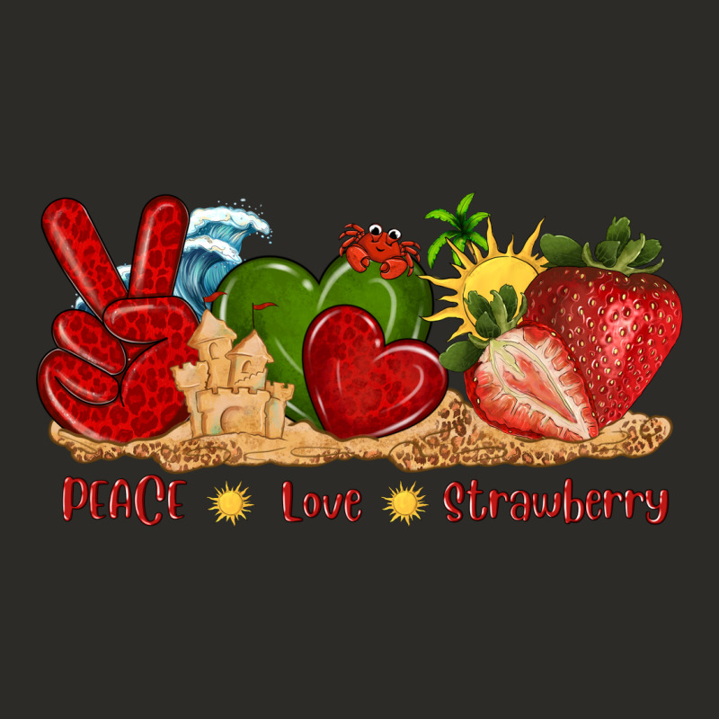 Peace Love Strawberry With Summer Heavy Core Tee by texasbilliewilder | Teevron
