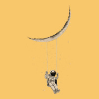 Astronaut Moon Swing Vintage Hoodie | Teevron