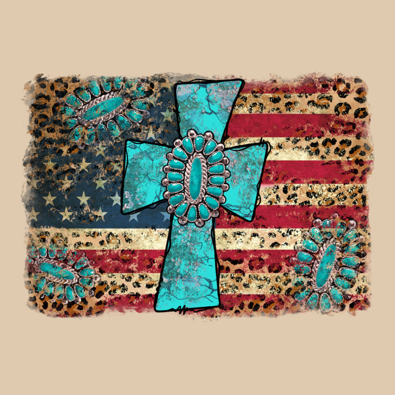 Flag And Turquoise Cross Heavyweight Sweatshirt by AdoDesignShop | Teevron