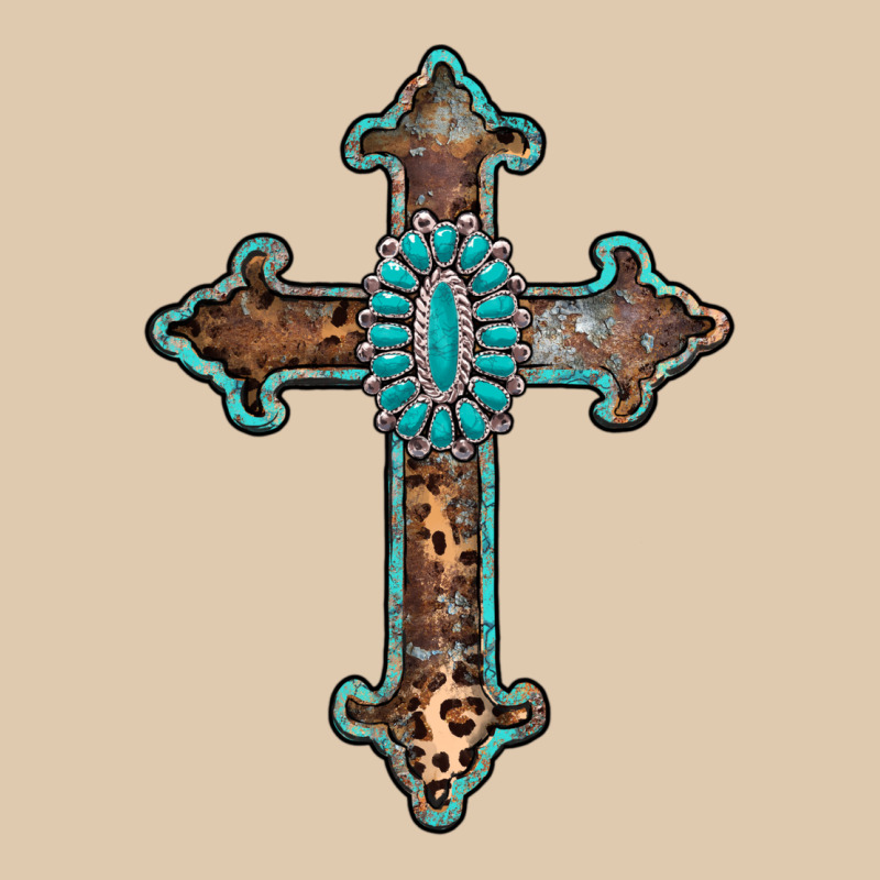Turquoise Cross Heavyweight Sweatshirt by AdoDesignShop | Teevron