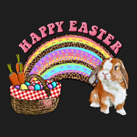 Happy Easter Bunny And Egg Basket Rainbow Heavyweight Hoodie | Teevron