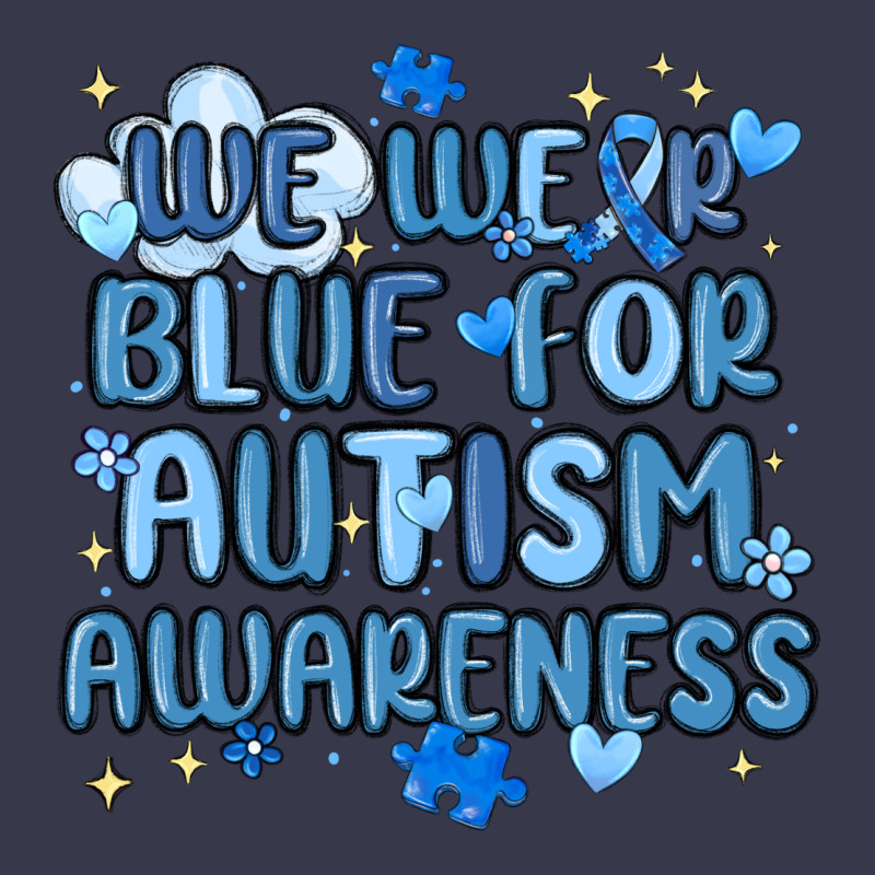 We Wear Blue For Autism Awareness Long Sleeve Tee by MaliasSmallBusiness | Teevron