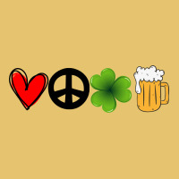 Funny St Patricks Day Love Peace Clover And Beer Premium Sweatshirt | Teevron