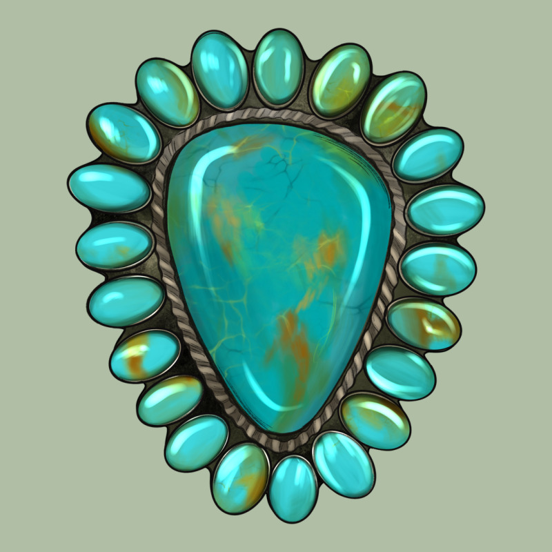 Western Gemstone Turquoise Urban Heavy Tee by Artiststas | Teevron