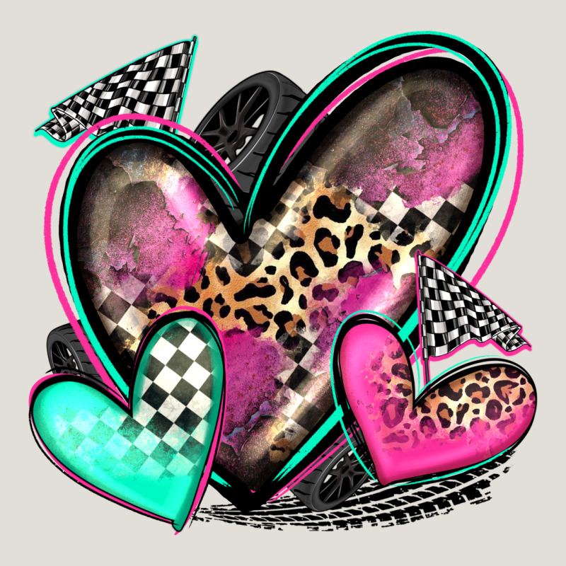 Race Hearts Heavy Core Tee by Zillion Design Studio | Teevron