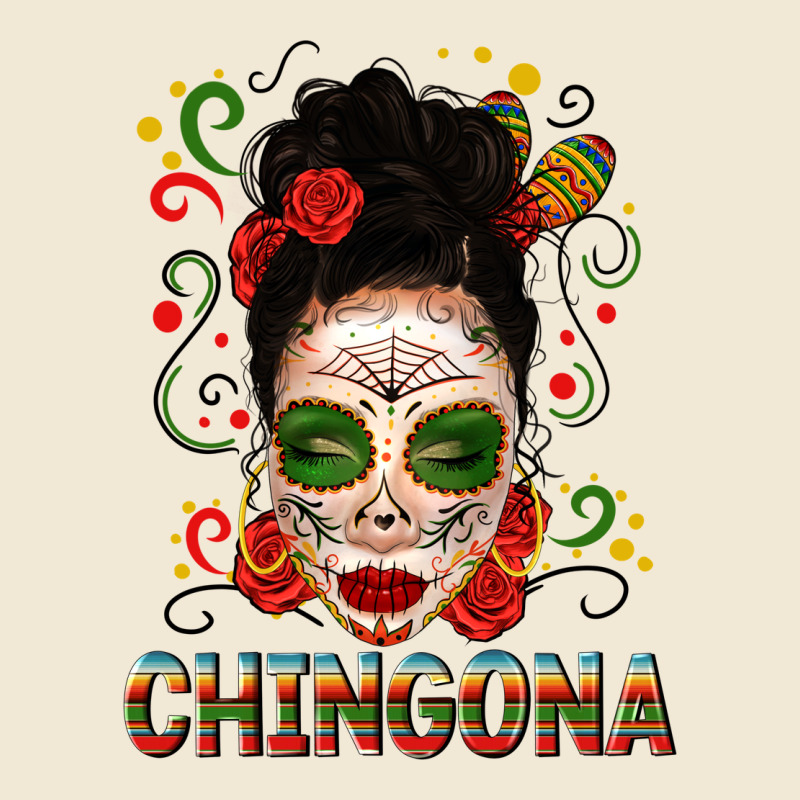 Mexicana Skull Girl Messy Bun Premium Tee by texasbilliewilder | Teevron