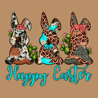Happy Easter Leopard Cowhide Turquoise Cactus Bunny's Vintage Hoodie | Teevron