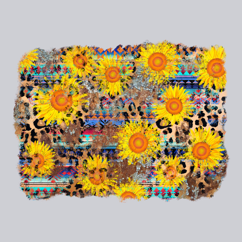 Aztec Sunflower Leopard Background Heavyweight Sweatshirt by AdoDesignShop | Teevron