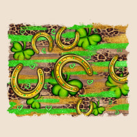 Horseshoe Shamrock Leopard Wood Glitter Background Urban Heavy Tee | Teevron