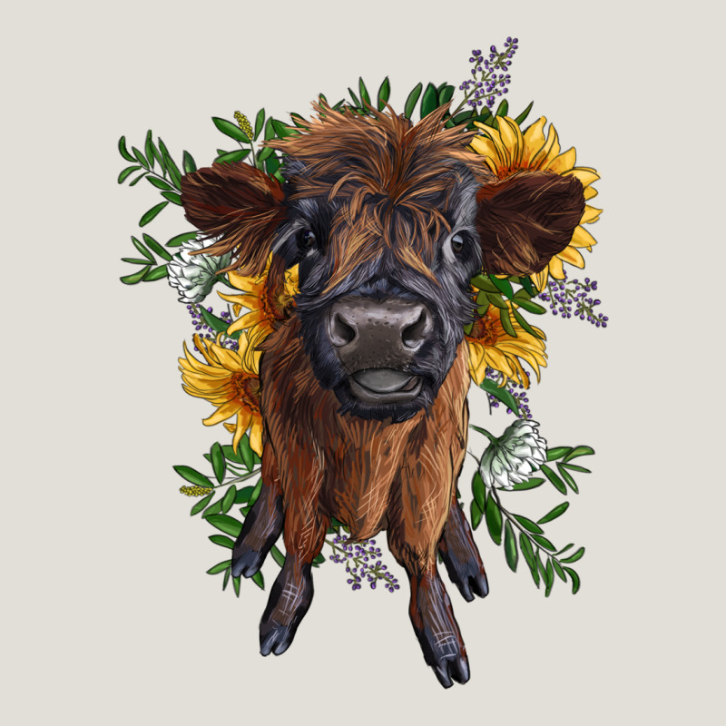 Highland Cow With Sunflower Heavy Core Tee by RanaPortraitStore | Teevron