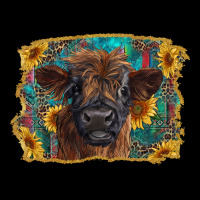 Highland Cow Calf With Western Background Heavy Core Tee | Teevron