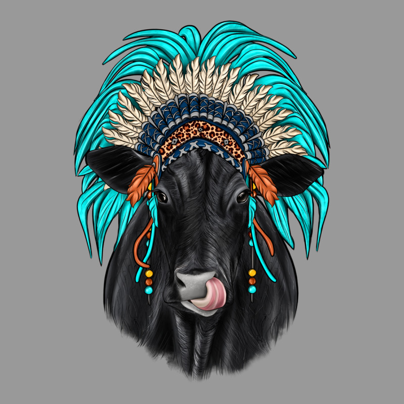 Black Angus Indian Headdress Vintage Hoodie by JahusDesignShop | Teevron
