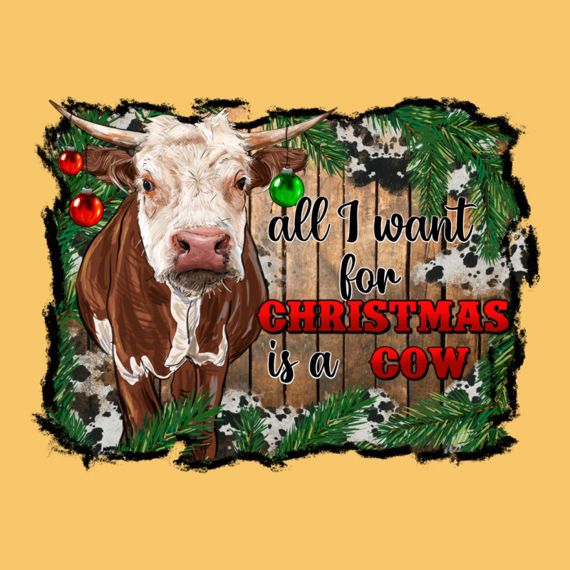 All I Want For Christmas Is A Cow Cowhide Vintage Hoodie by RanaPortraitStore | Teevron
