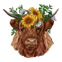 highland cow with sunflowers | Teevron