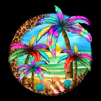 Summer Colorful Palms Heavy Core Tee | Teevron