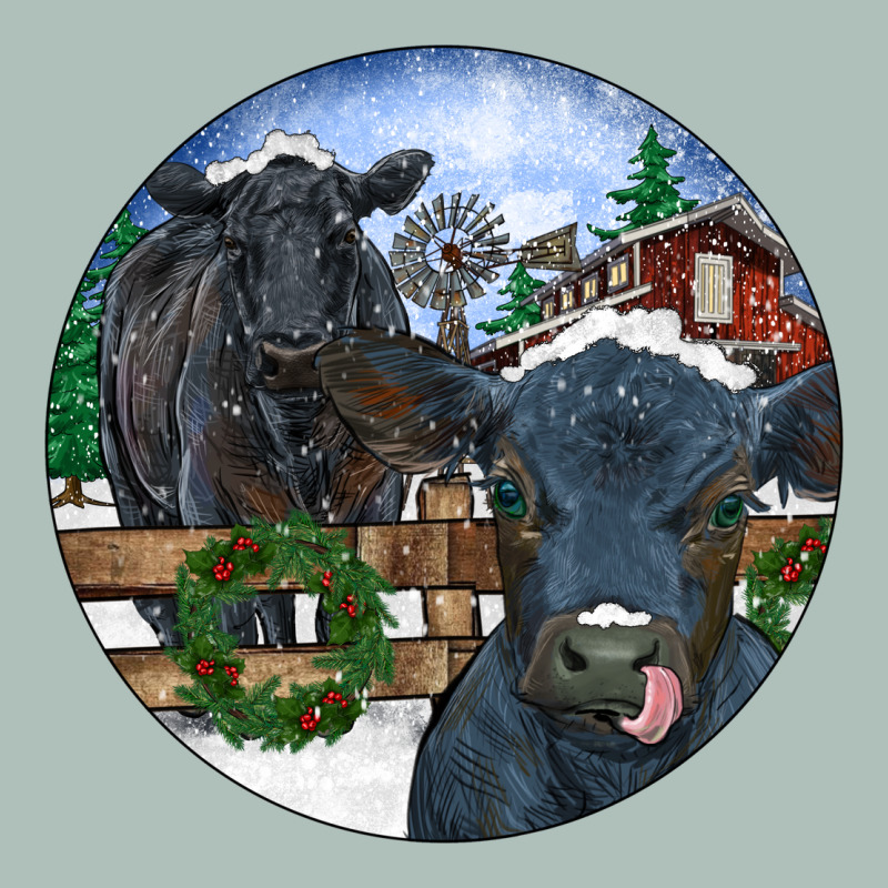 Black Angus Cattle And Calf Christmas Heavyweight Hoodie by RanaPortraitStore | Teevron