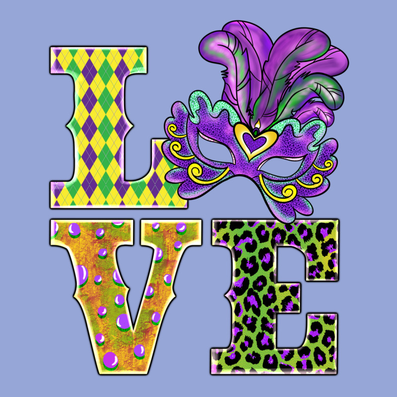 Mardi Gras Love Mask Classic Tee by BarkalooDesign | Teevron