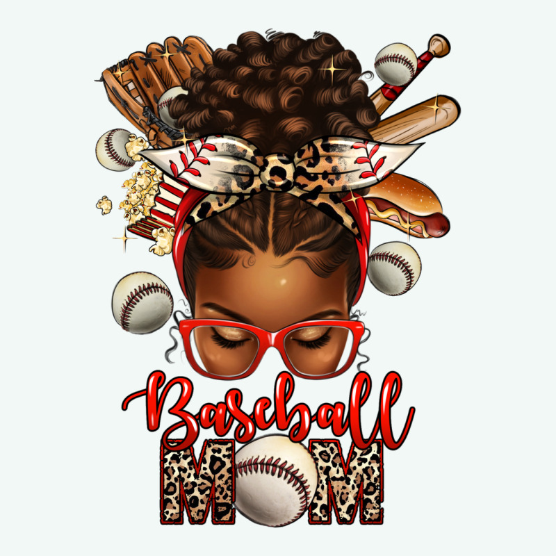 Baseball Mom Afro Messy Bun Premium Hoodie by texasbilliewilder | Teevron