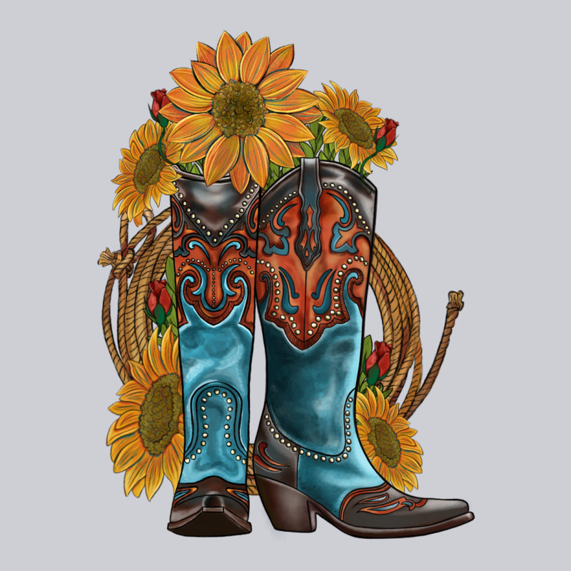 Western Boots With Sunflowers Heavyweight Sweatshirt by Artiststas | Teevron