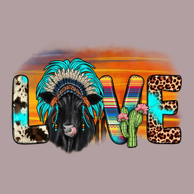 Love Black Angus Indian Headdress Vintage Hoodie by JahusDesignShop | Teevron