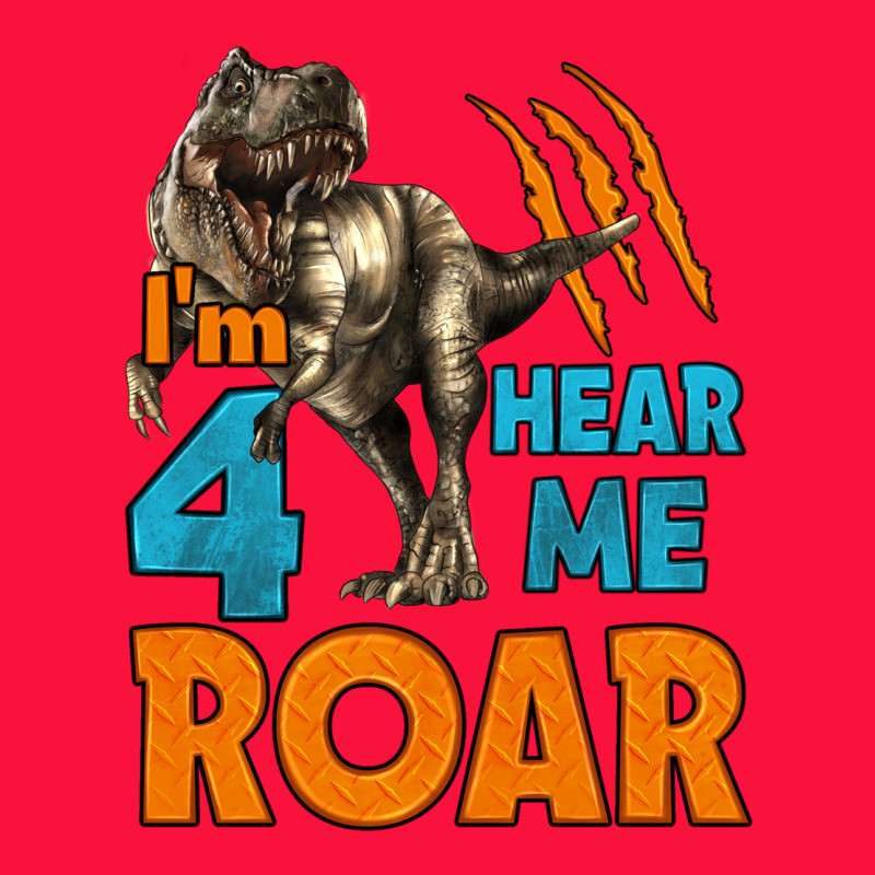 I'm Four Hear Me Roar Dinosaur Birthday Classic Tee by LillyAllenDesigns | Teevron