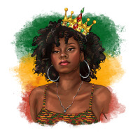 black queen with juneteenth flag | Teevron