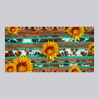 Aztec Sunflower Cowhide License Plate Heavyweight Sweatshirt | Teevron