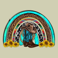 Western Cowboy Boots Sunflowers Rainbow Heavy Core Tee | Teevron