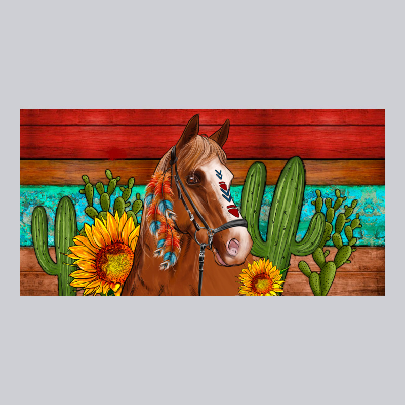 Aztec Horse Cactus And Sunflowers License Plate Template Heavyweight Sweatshirt by Artiststas | Teevron