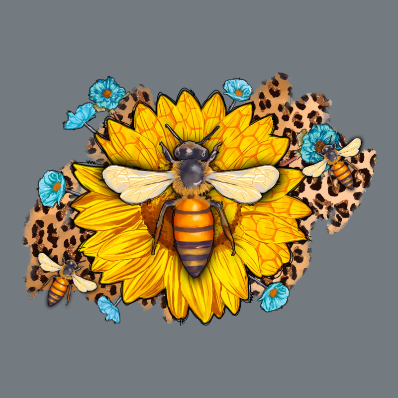 Bee Sunflower Leopard Heavyweight Sweatshirt by AdoDesignShop | Teevron