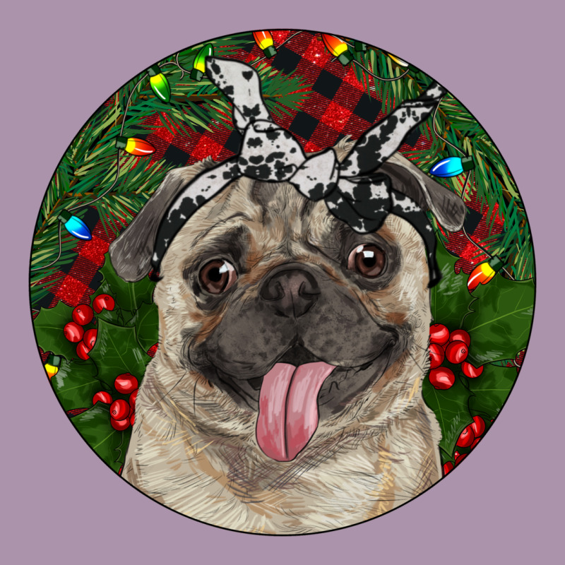 Christmas Pug With Buffalo Plaid Heavyweight Hoodie by RanaPortraitStore | Teevron