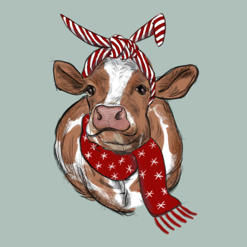 Christmas Heifer With Scarf Heavyweight Hoodie by RanaPortraitStore | Teevron