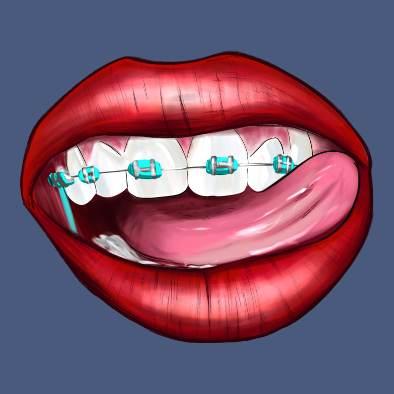 Lips Dental Braces Vintage Hoodie by Artiststas | Teevron