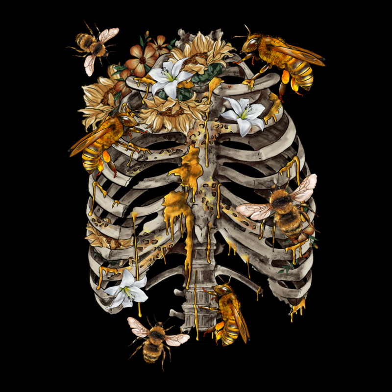 Flower Rib Cage Bees Ladies Tee by RanaPortraitStore | Teevron