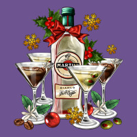 Christmas Martini  And Martini Bottle Vintage Tee | Teevron