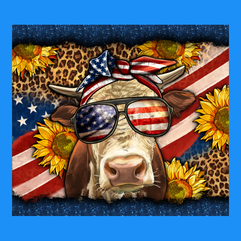 Western 4th Of July Cow Classic Tee by LillyAllenDesigns | Teevron