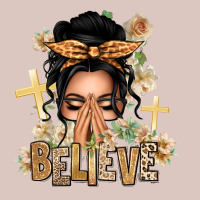 Black Hair Believe Praying Caucasian Messy Bun Premium Hoodie | Teevron