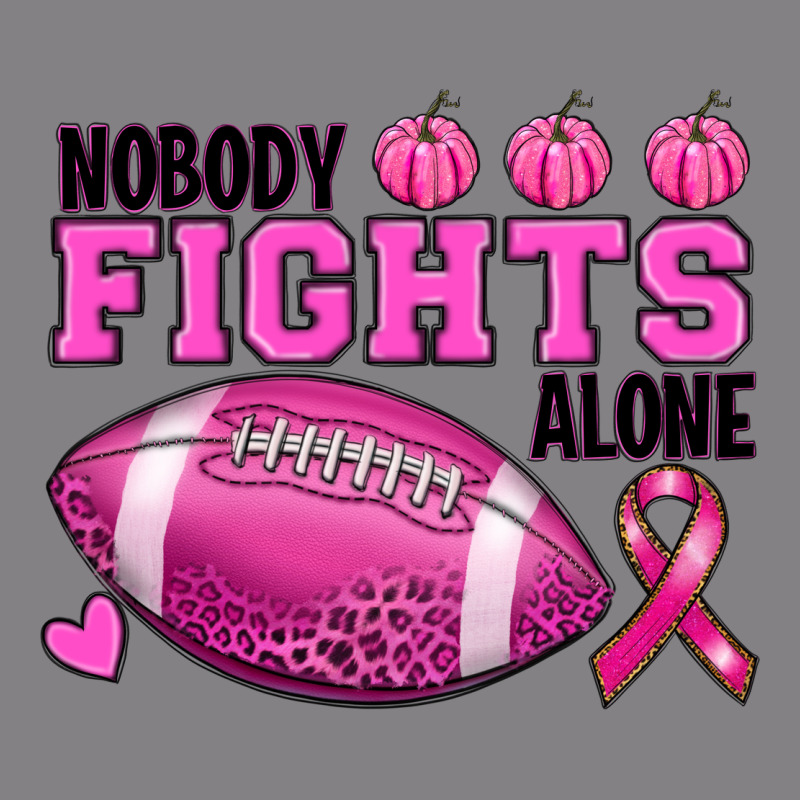 Nobody Fights Alone Breast Cancer Heavyweight Hoodie by RanaPortraitStore | Teevron
