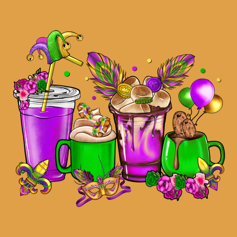 Mardi Gras Coffee Cups Premium Hoodie by NancyCooperArtShop | Teevron