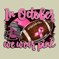 In October We Wear Pink With Football Heavy Core Tee | Teevron
